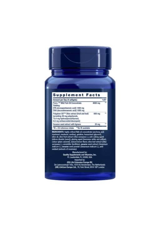 Super Omega-3 EPADHA with Sesame Lignans & Olive Extract 60, EU
